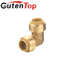 1" Push To Connect x 1" FNPT Elbow Fitting, Lead-Free Brass